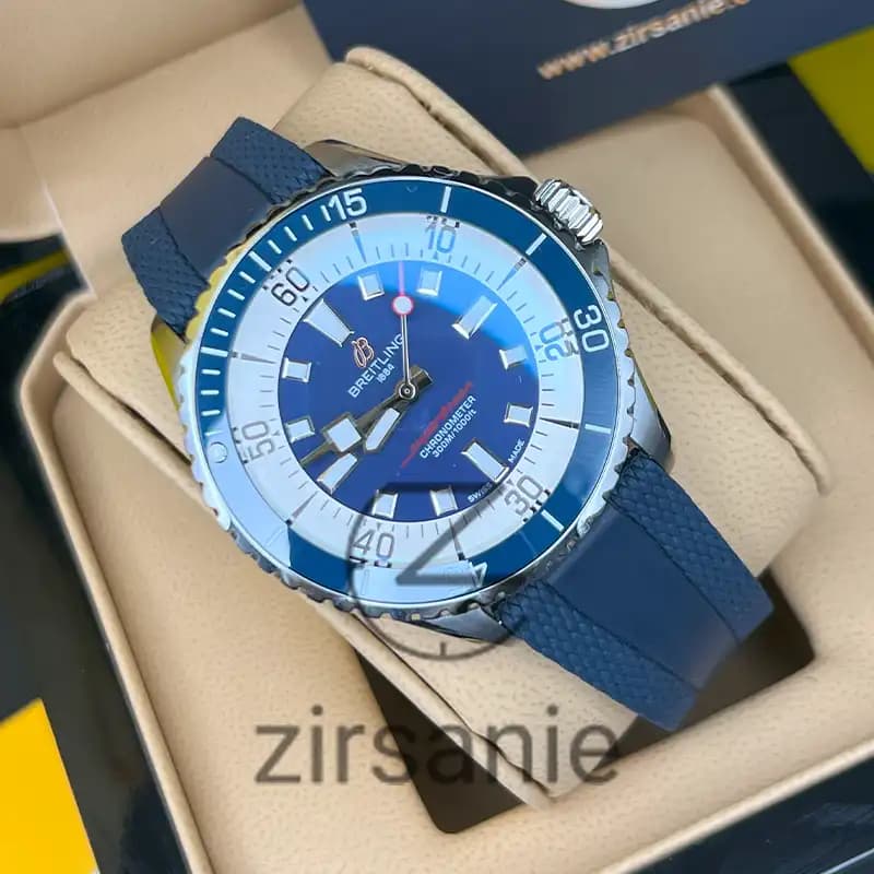 ساعت مردانه برایتلینگ سوپر اوشن اتومات سیلور سرمه‌ای Breitling Superocean Automatic Silver Navay — تصویر ۳