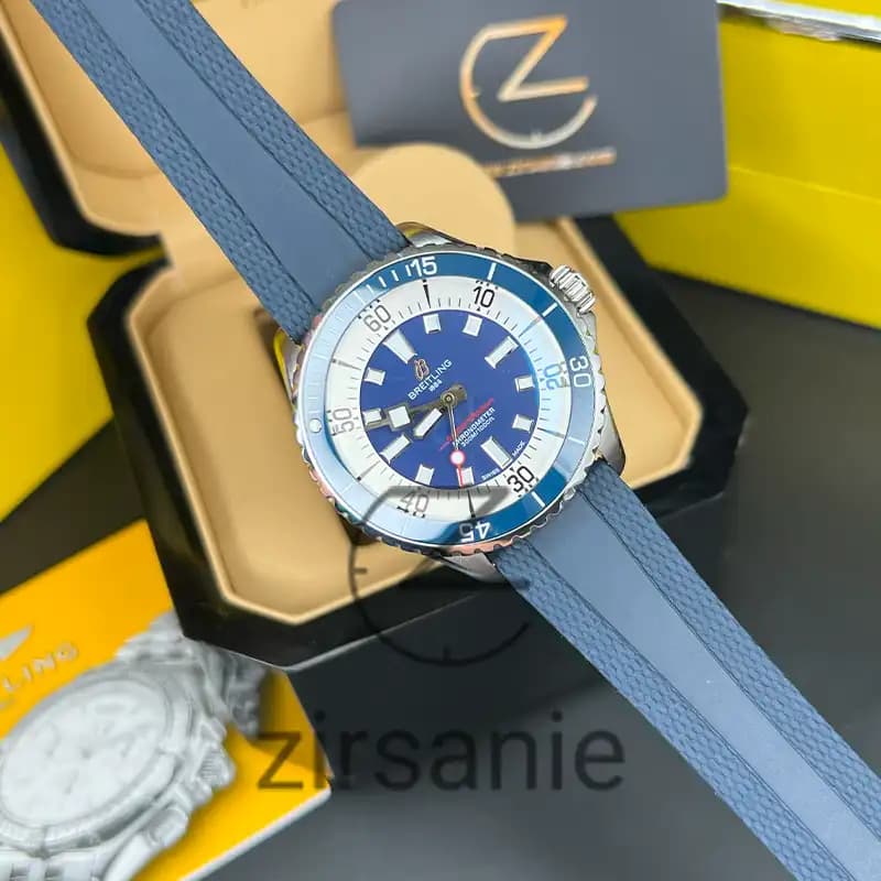 ساعت مردانه برایتلینگ سوپر اوشن اتومات سیلور سرمه‌ای Breitling Superocean Automatic Silver Navay — تصویر ۶