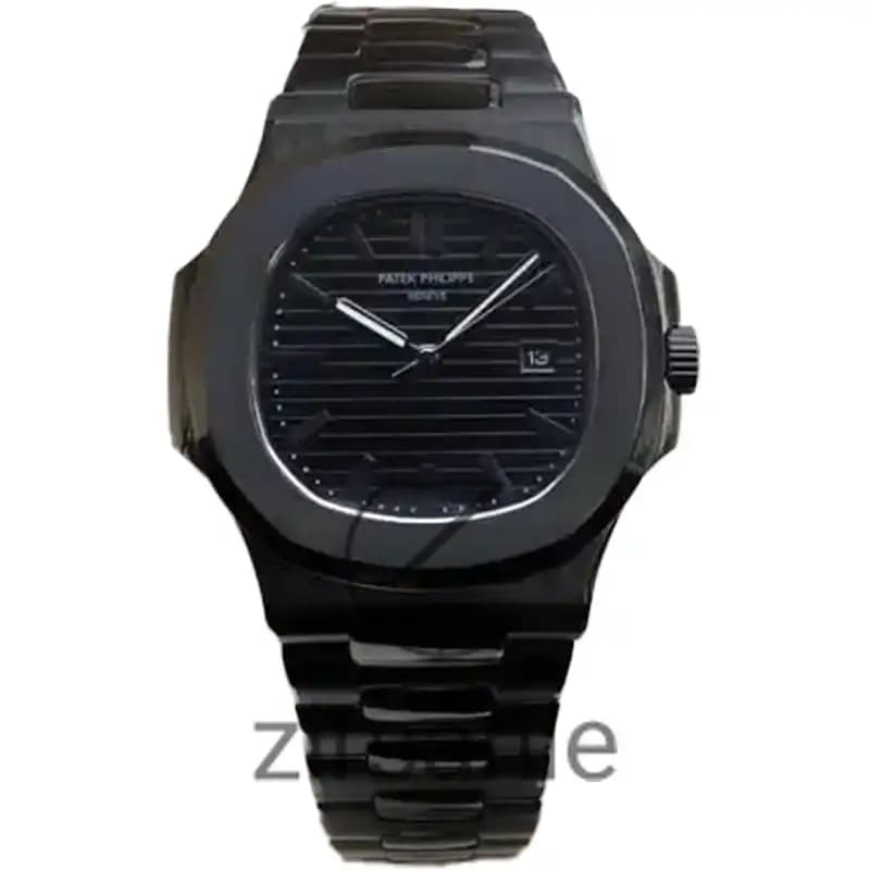 ساعت مچی مردانه پتک فیلیپ ناتیلوس اتوماتیک فول مشکی Patek Philippe Nautilus Automatic Full Black