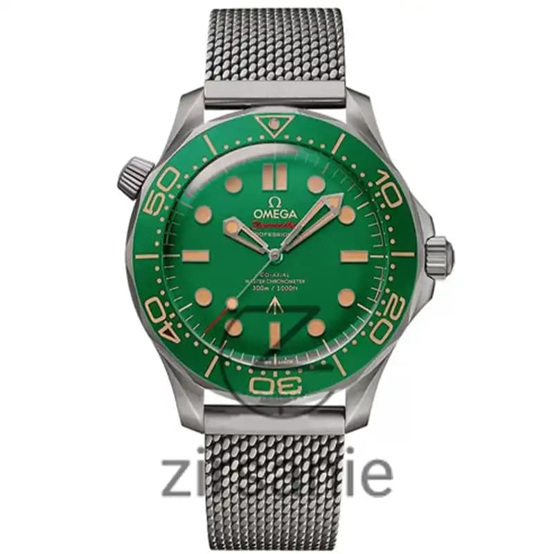 ساعت مچی مردانه امگا سی مستر 007 اتومات سیلور سبز Omega SeaMaster 007 Automatic Silver Green — تصویر ۹