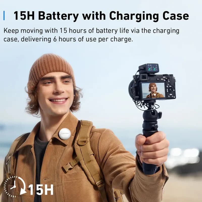 میکروفن یقه ای انکروورک مدل M650 Wireless Lavalier با درگاه اتصال Type-C و Lightning — تصویر ۶
