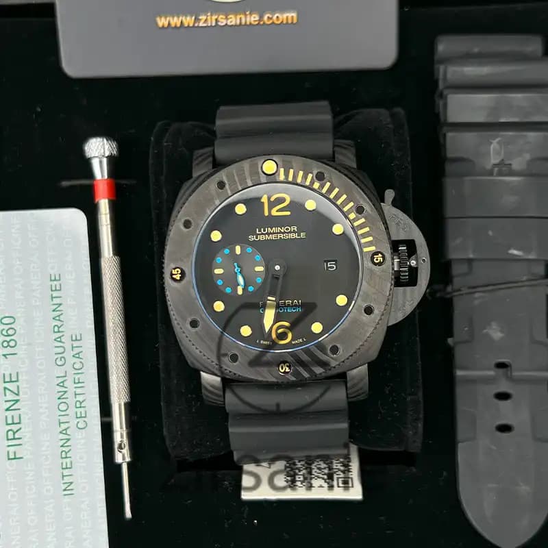 ساعت مچی مردانه پنرای لومینور سابمرسیبل اتوماتیک مشکی Panerai Luminor Submersible Automatic Black — تصویر ۵