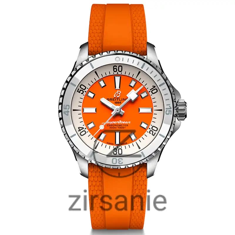 ساعت مردانه برایتلینگ سوپر اوشن اتومات سیلور نارنجی Breitling Superocean Automatic Silver Orange — تصویر ۹