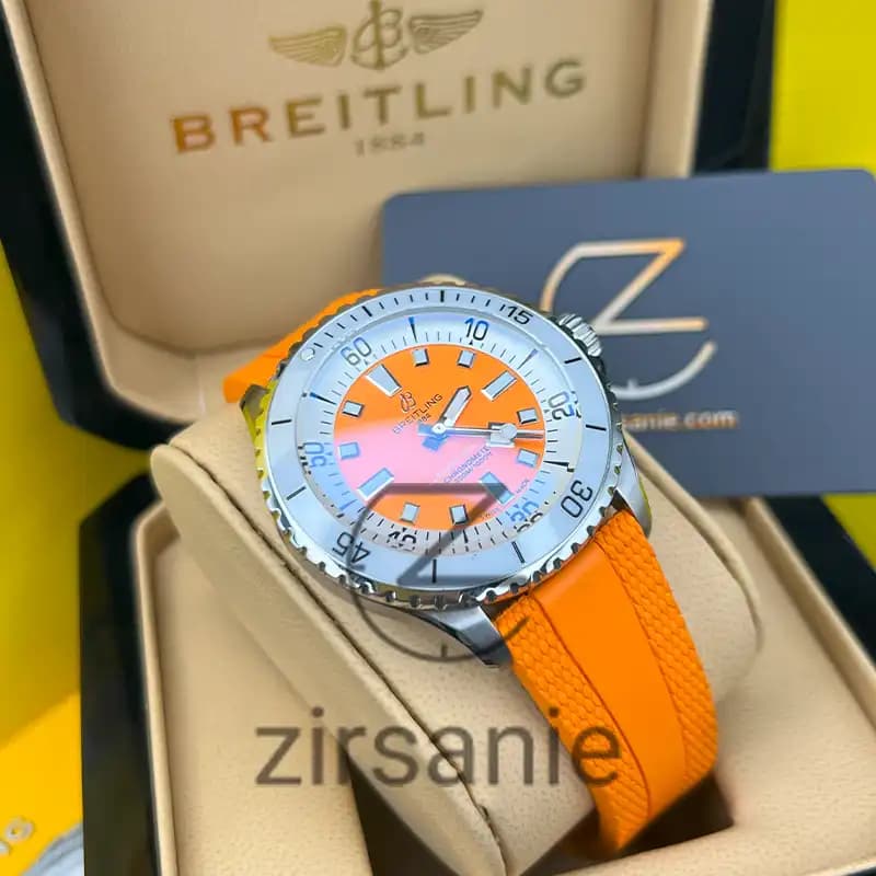 ساعت مردانه برایتلینگ سوپر اوشن اتومات سیلور نارنجی Breitling Superocean Automatic Silver Orange — تصویر ۱۱
