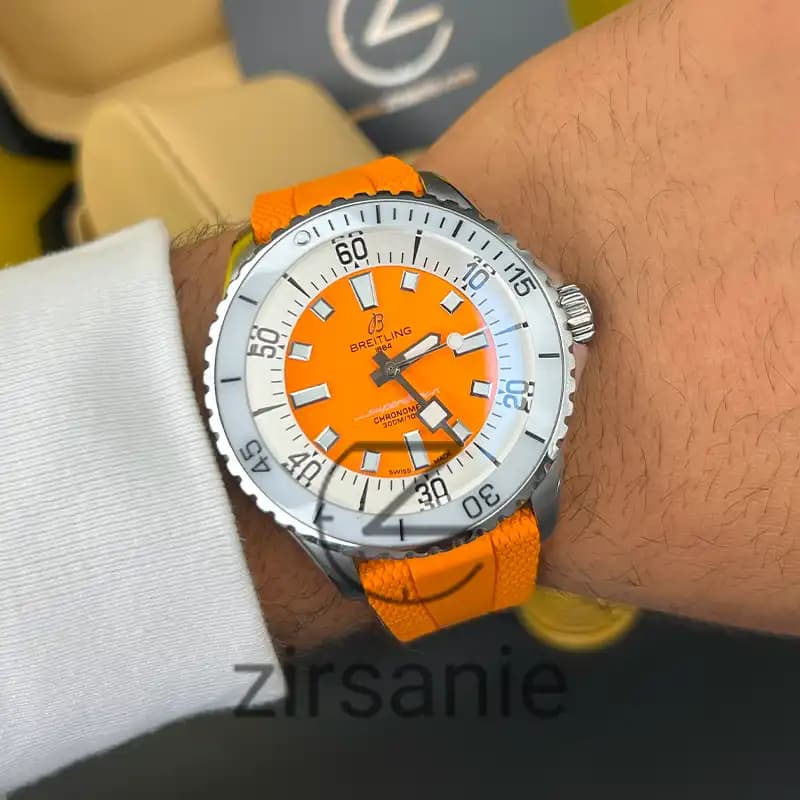 ساعت مردانه برایتلینگ سوپر اوشن اتومات سیلور نارنجی Breitling Superocean Automatic Silver Orange — تصویر ۸
