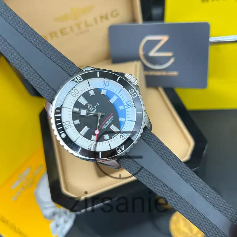 ساعت مردانه برایتلینگ سوپر اوشن اتومات سیلور مشکی Breitling Superocean Automatic Silver Black — تصویر ۶