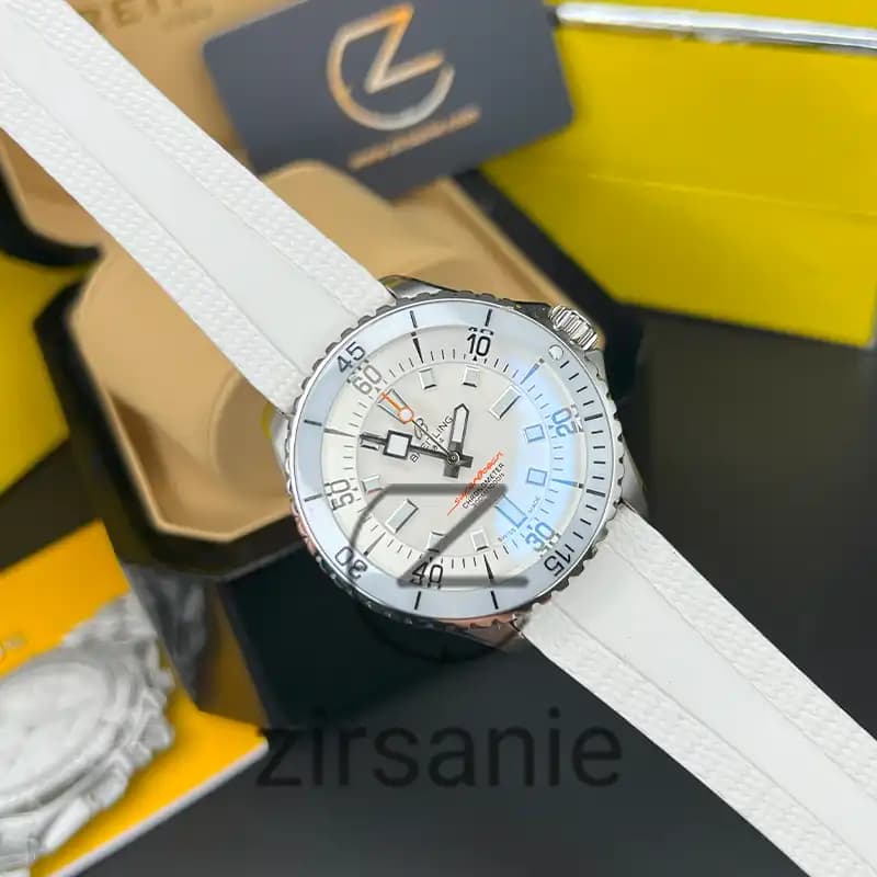 ساعت مردانه برایتلینگ سوپر اوشن اتومات تمام سفید Breitling Superocean Automatic Full White — تصویر ۶