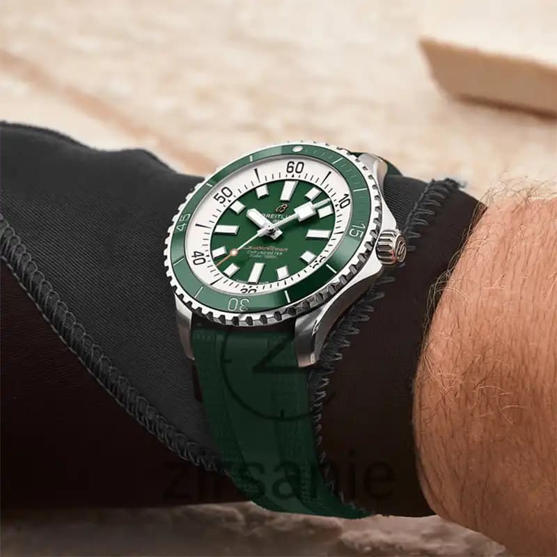 ساعت مردانه برایتلینگ سوپر اوشن اتومات سیلور سبز Breitling Superocean Automatic Silver Green — تصویر ۱۲