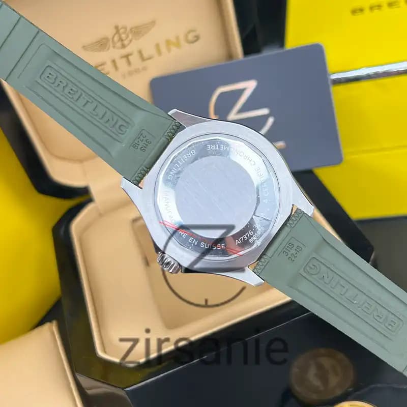 ساعت مردانه برایتلینگ سوپر اوشن اتومات سیلور سبز Breitling Superocean Automatic Silver Green — تصویر ۷