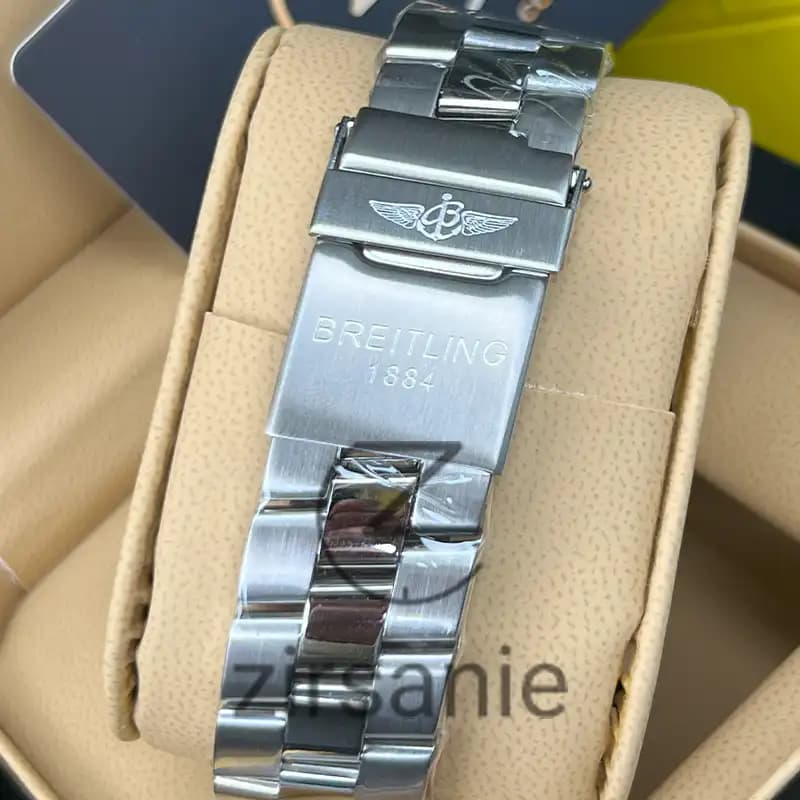 ساعت مردانه برایتلینگ سوپر اوشن اتومات سیلور صفحه مشکی Breitling Superocean Automatic Silver Black Screen — تصویر ۵