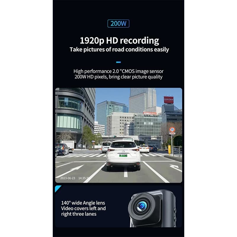 دوربین ثبت وقایع خودرو WIFI مدل 3 لنز S1 همراه RAM 32G — تصویر ۱۰