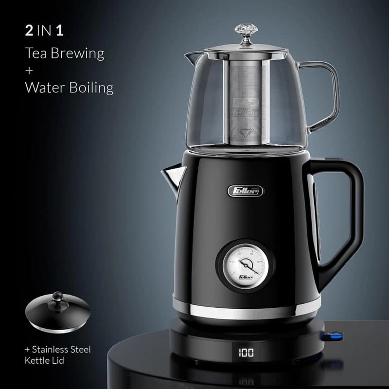 چای ساز روی هم فلر مدل TS290 مشکی — تصویر ۱۰