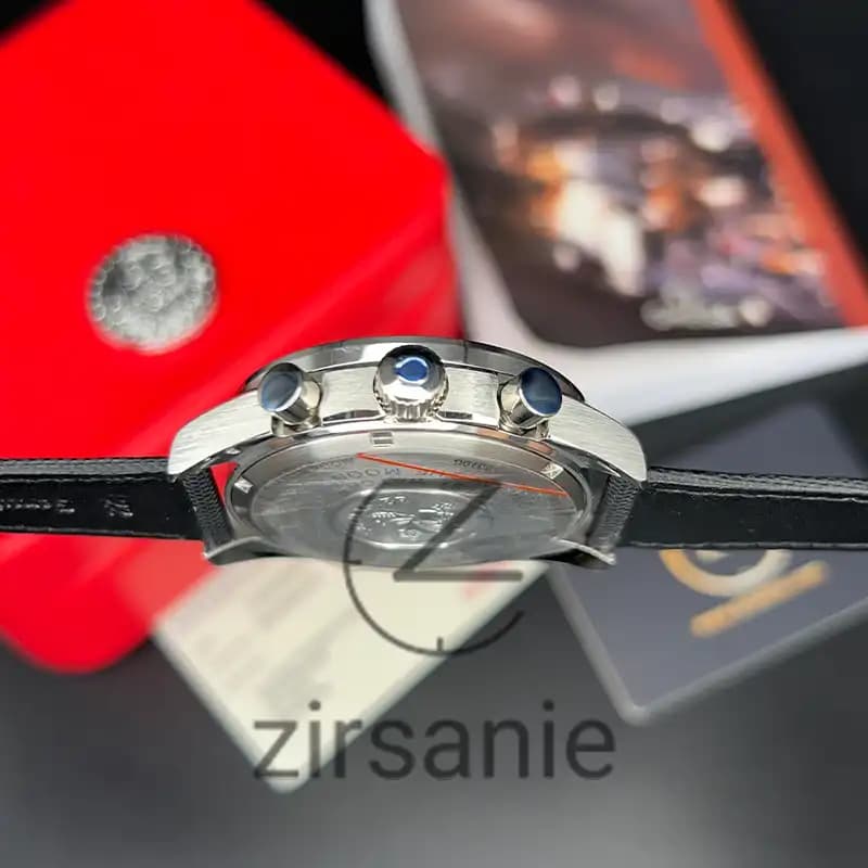 ساعت مچی مردانه امگا اسپید مستر بند چرم مشکی Omega SpeedMaster Leather Strap Black — تصویر ۱۲
