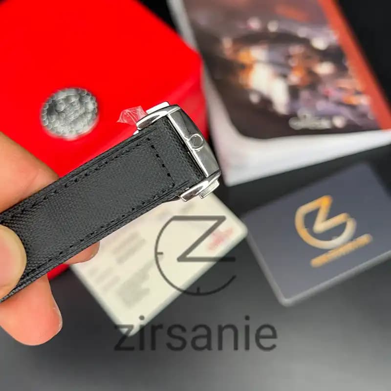 ساعت مچی مردانه امگا اسپید مستر بند چرم مشکی Omega SpeedMaster Leather Strap Black — تصویر ۶