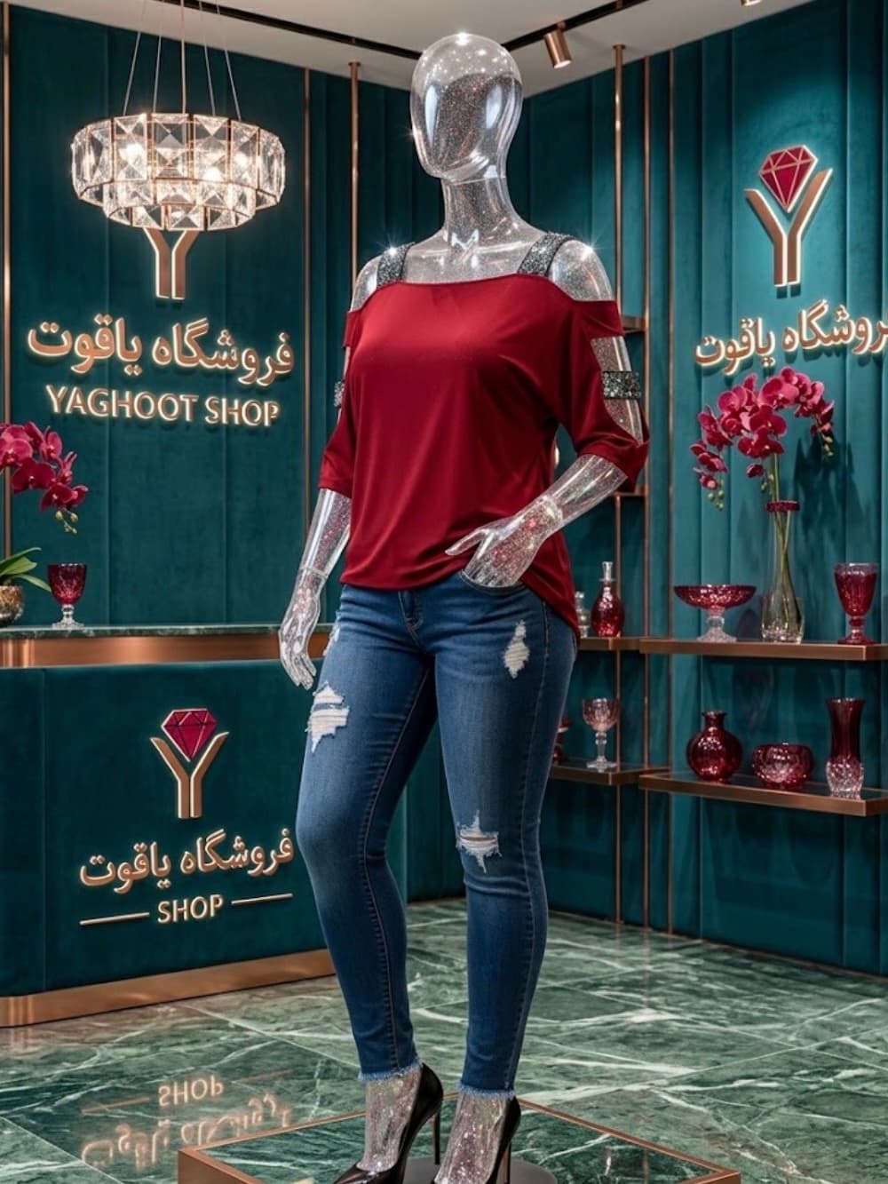 بلوز پولکی