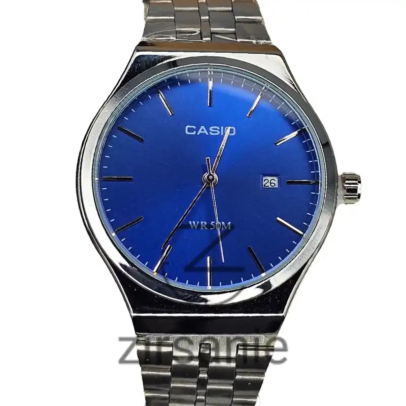 ساعت مچی مردانه کاسیو کلاسیک سیلور صفحه آبی Casio Classic Silver Blue Screen