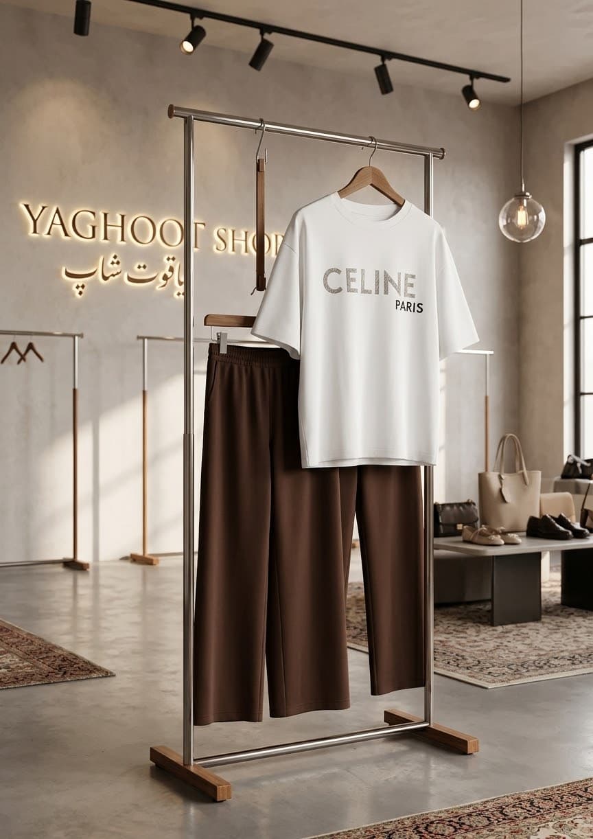 ست دوتیکه تیشرت شلوار celine — تصویر ۲