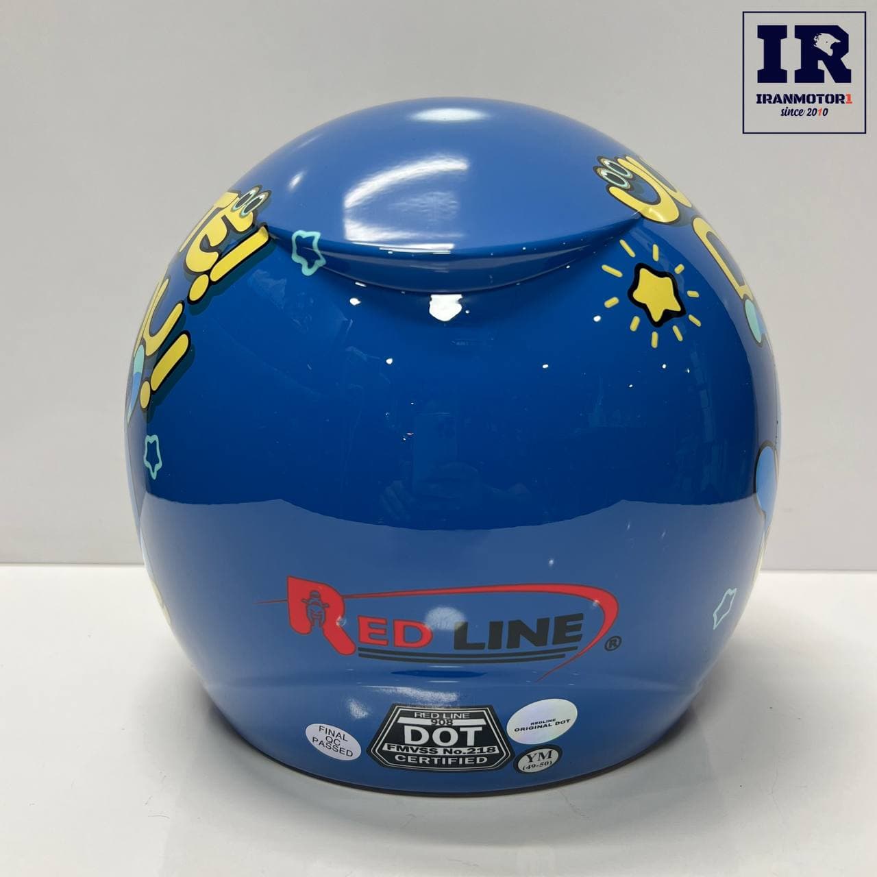 کلاه کاسکت بچگانه بدون فک ردلاین redline کد 908 آبی طرح cute day — تصویر ۱۰