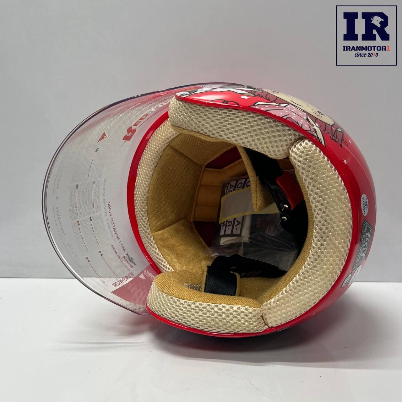 کلاه کاسکت بچگانه بدون فک ردلاین redline کد 908 قرمز طرح اسب تک شاخ — تصویر ۱۱