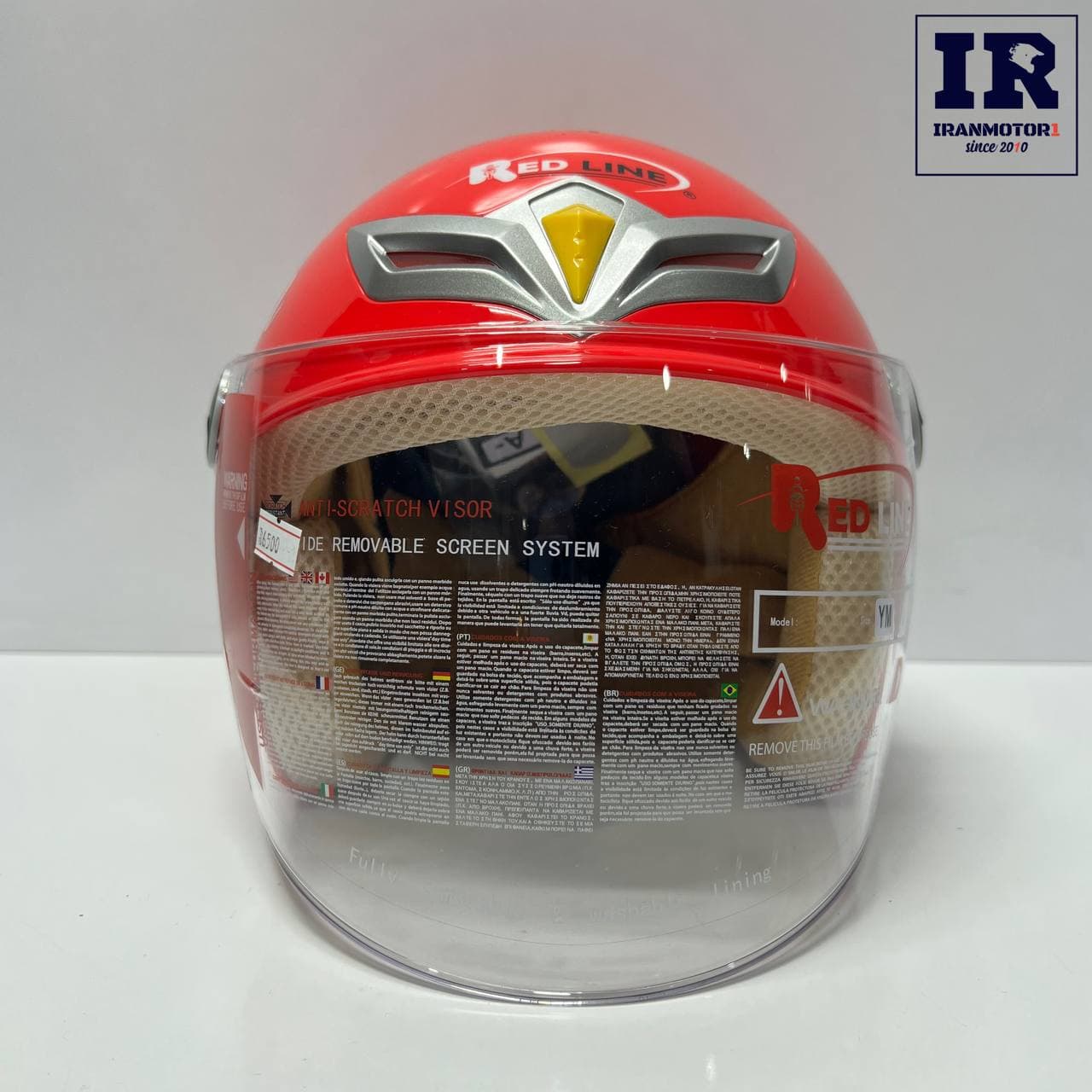 کلاه کاسکت بچگانه بدون فک ردلاین redline کد 908 قرمز طرح اسب تک شاخ — تصویر ۳