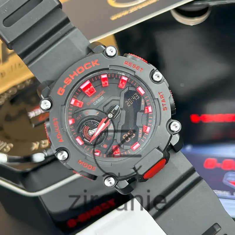 ساعت مچی مردانه کاسیو جی شاک مشکی قرمز Casio G-Shock Ga-2200 Black Red — تصویر ۷
