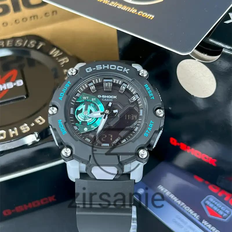 ساعت مچی مردانه کاسیو جی شاک مشکی سبز Casio G-Shock Ga-2200 Black Green — تصویر ۷