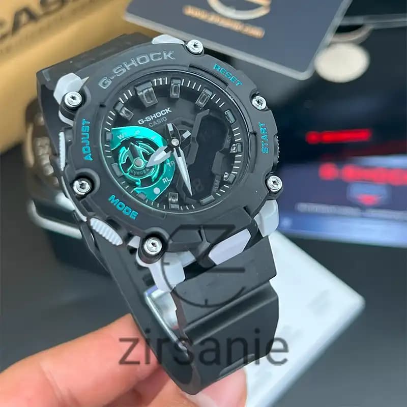 ساعت مچی مردانه کاسیو جی شاک مشکی سبز Casio G-Shock Ga-2200 Black Green — تصویر ۲
