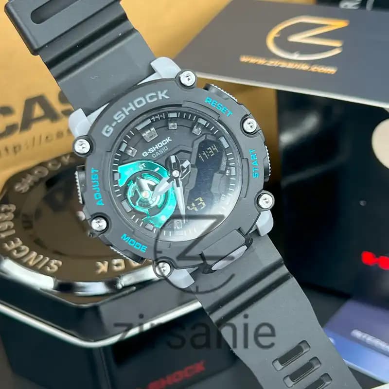 ساعت مچی مردانه کاسیو جی شاک مشکی سبز Casio G-Shock Ga-2200 Black Green — تصویر ۸