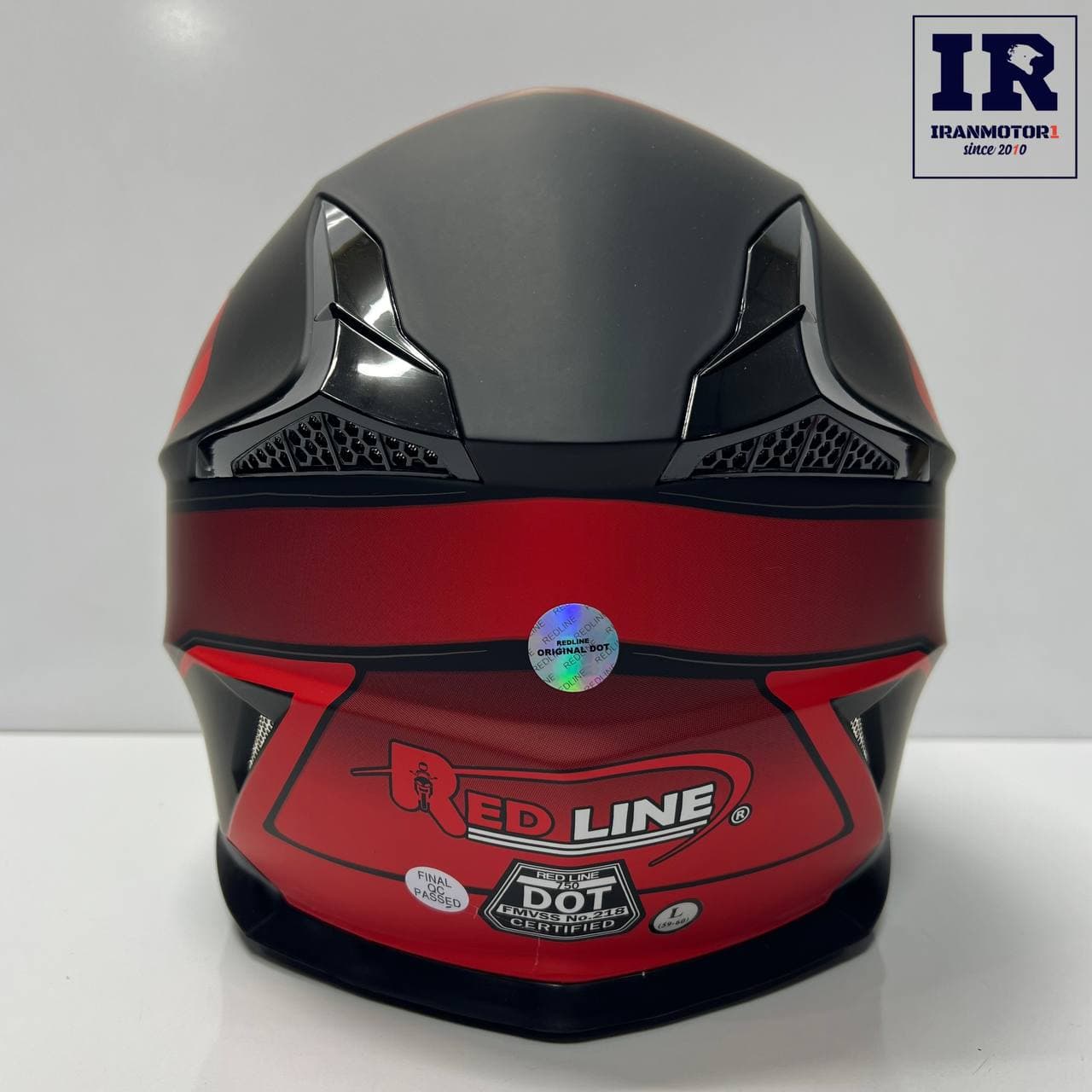 کلاه کاسکت کراسی ردلاین redline کد 750 مشکی قرمز — تصویر ۴