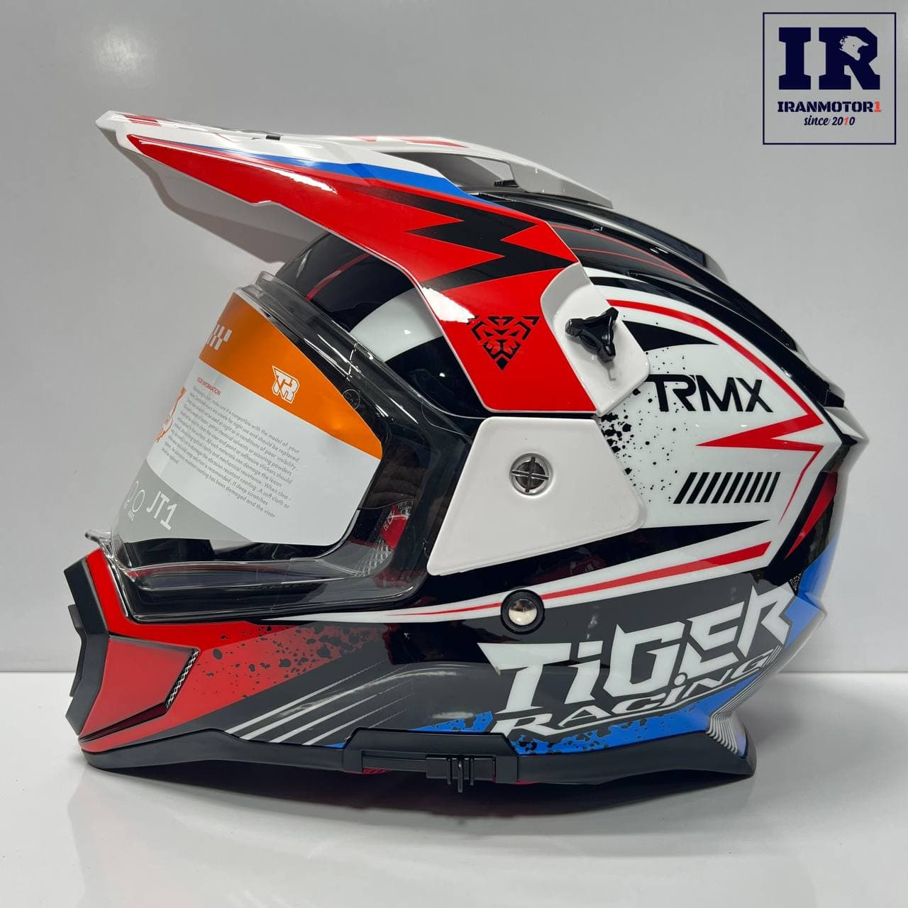 کلاه کاسکت اندرویی تایگر Tiger jt1 – سفید قرمز مشکی