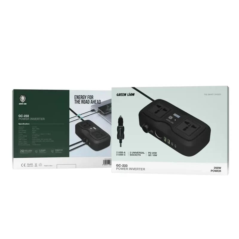 اینورتر 200 وات گرین لاین مدل Green Lion GC-233 Power Inverter — تصویر ۵