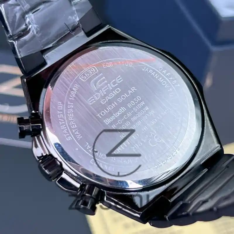 ساعت مچی مردانه ادیفایس کاسیو کرنوگراف فول مشکی Edifice Casio Chronograph Full Black — تصویر ۷