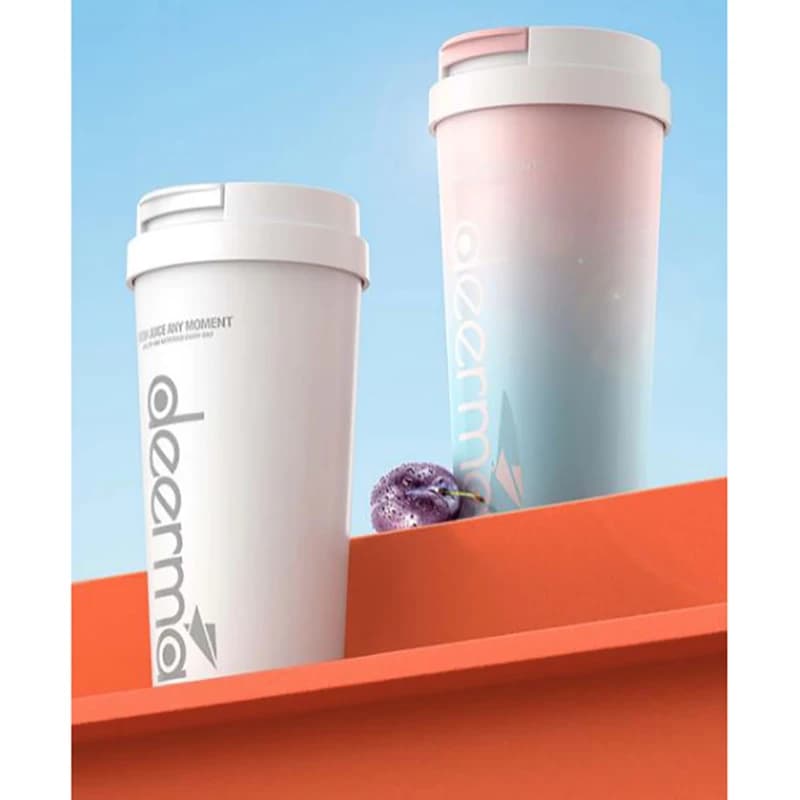 شیکر و مخلوط‌کن ورزشی درما مدل DEM-NU90 گنجایش 0.3 لیتر با موتور 18000 دور در دقیقه، بدنه استیل ضدزنگ دولایه، حفظ دمای 6 ساعته، تیغه فلزی 4 پر و قابلیت شارژ USB — تصویر ۶