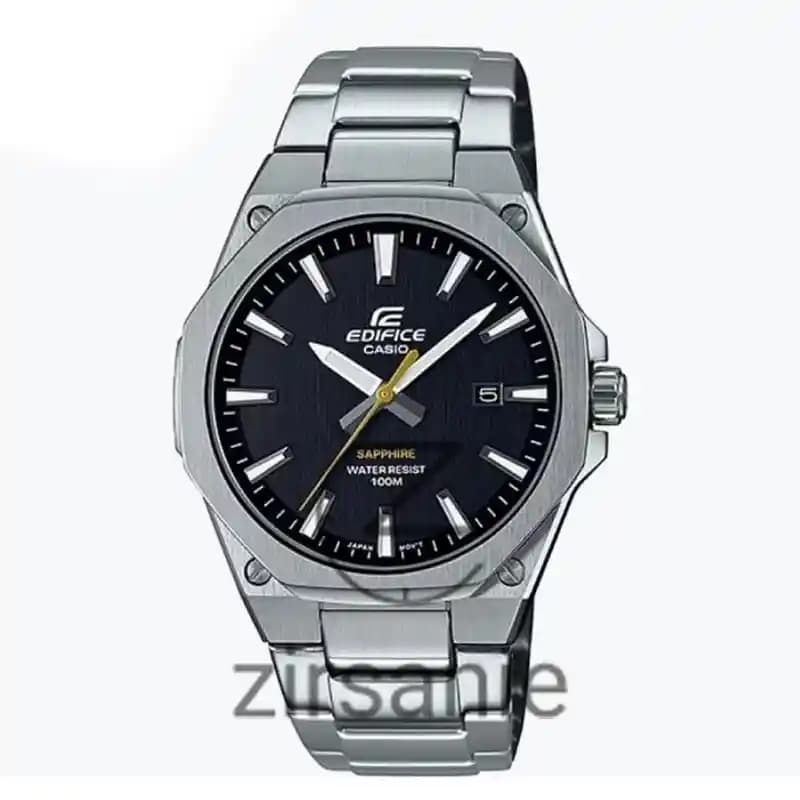 ساعت مچی مردانه ادیفایس کاسیو سیلور صفحه مشکی Edifice Casio Silver Black Screen — تصویر ۸