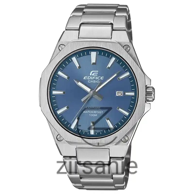 ساعت مچی مردانه ادیفایس کاسیو سیلور صفحه آبی Edifice Casio Silver Blue Screen