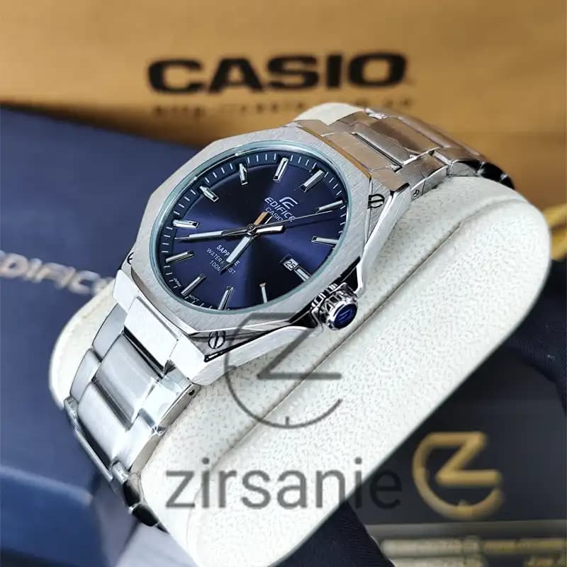 ساعت مچی مردانه ادیفایس کاسیو سیلور صفحه آبی Edifice Casio Silver Blue Screen — تصویر ۴