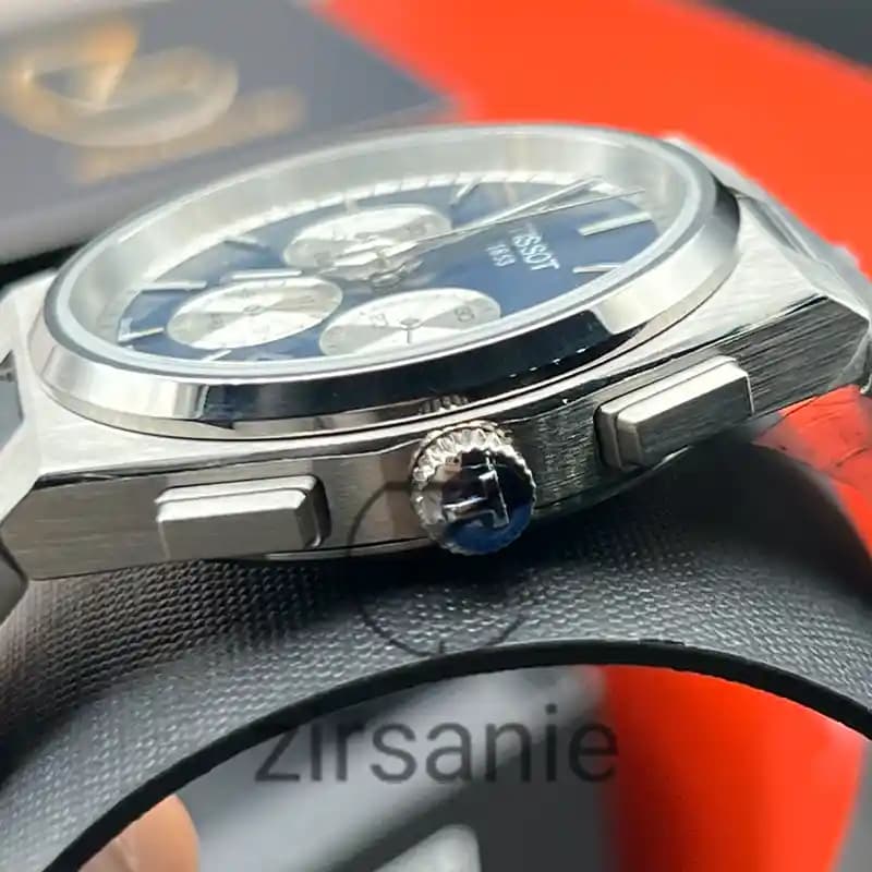 ساعت مچی مردانه تیسوت PRX کرنوگراف سیلور صفحه آبی Tissot PRX Chronograph Silver Blue Screen — تصویر ۸