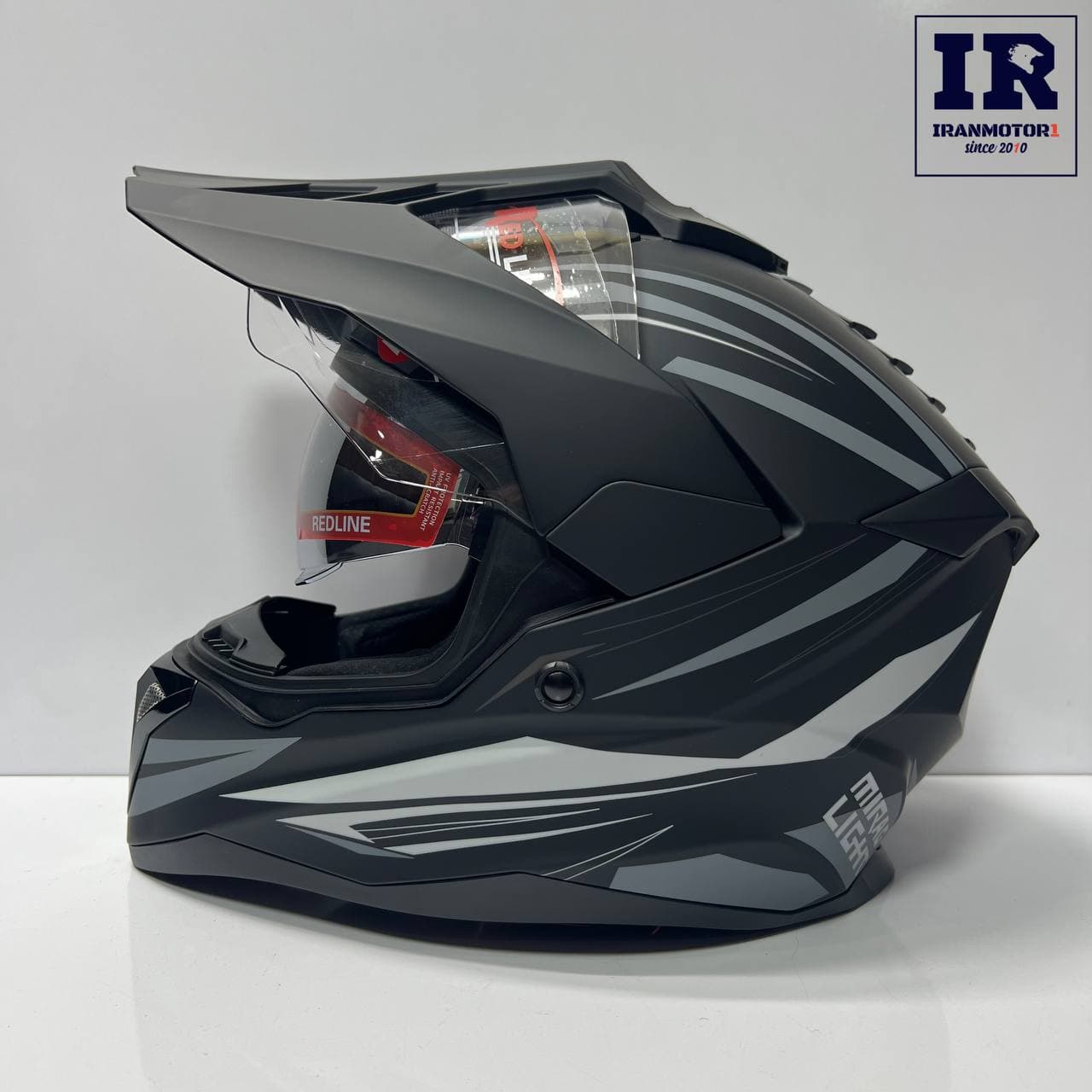 کلاه کاسکت اندرویی ردلاین Redline کد 760 مشکی خاکستری — تصویر ۱۱
