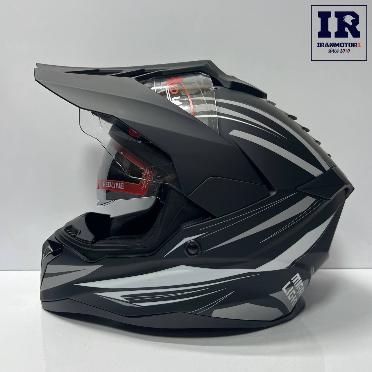 کلاه کاسکت اندرویی ردلاین Redline کد 760 مشکی طوسی — تصویر ۱۲