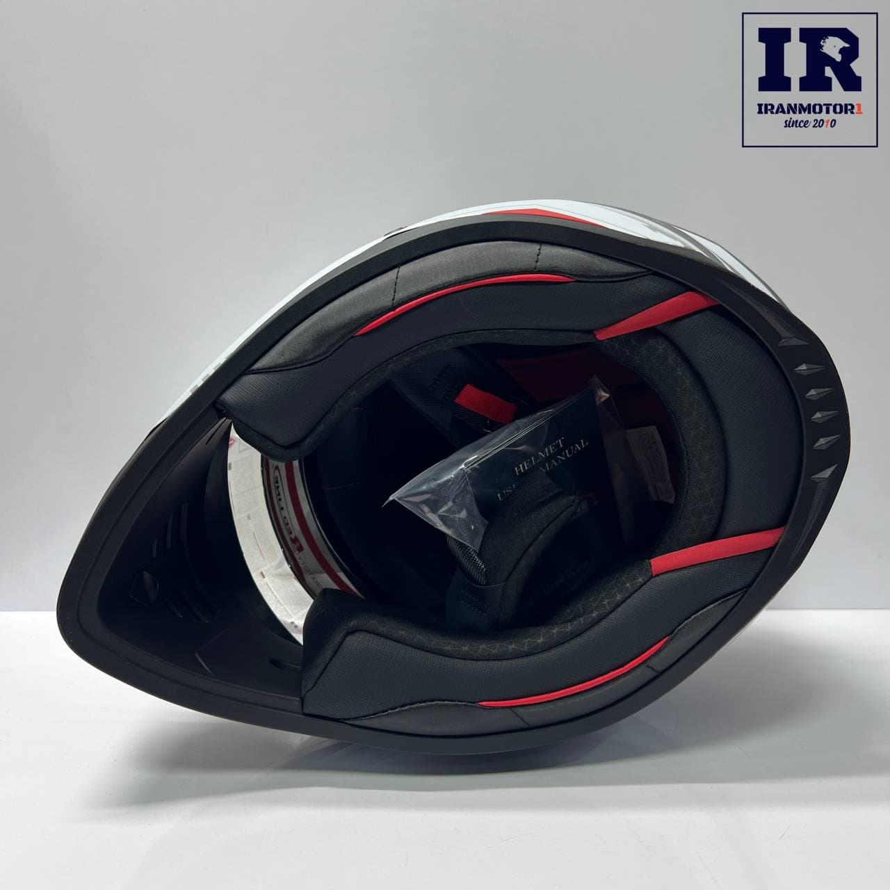 کلاه کاسکت اندرویی ردلاین Redline کد 760 سفید مشکی — تصویر ۱۱