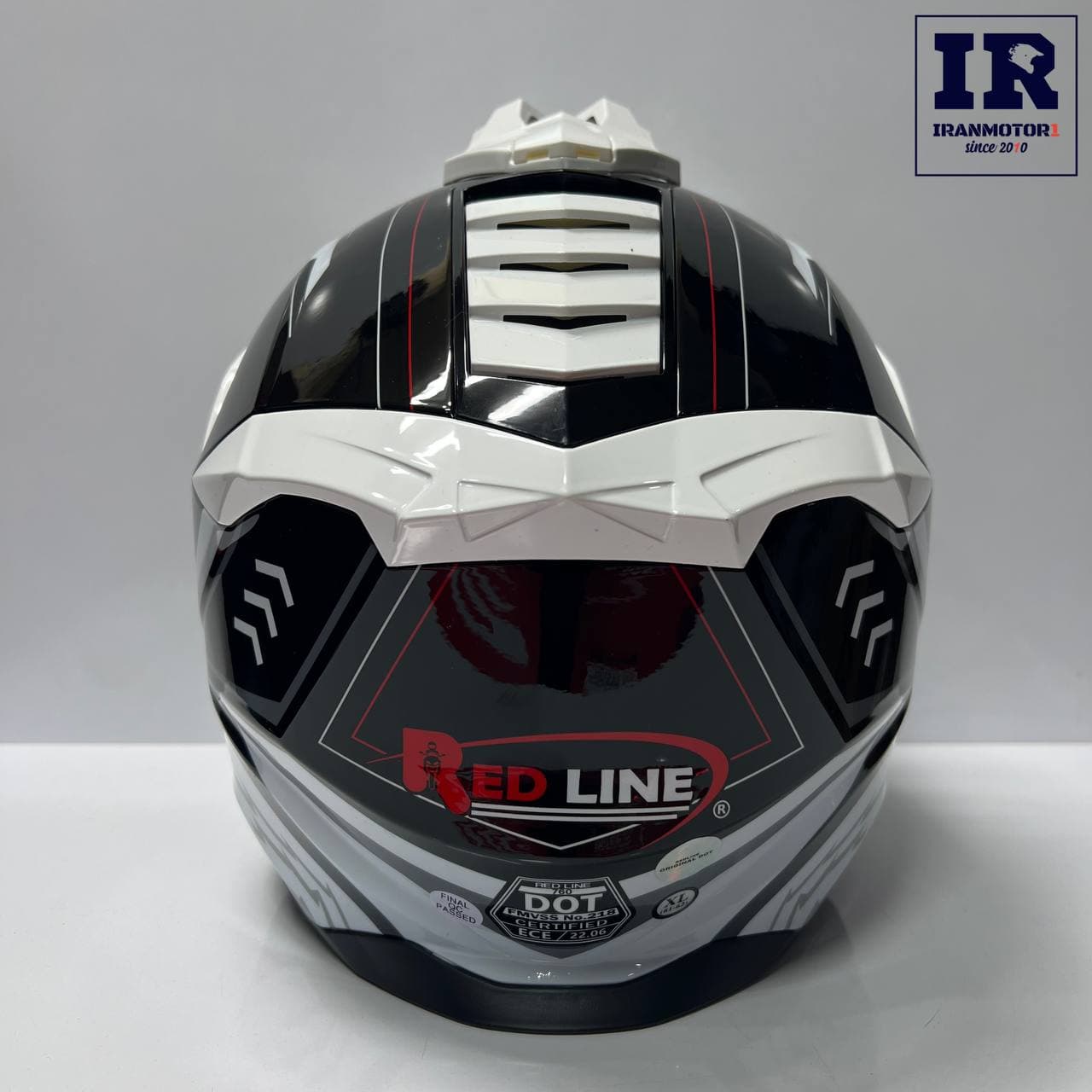 کلاه کاسکت اندرویی ردلاین Redline کد 760 سفید مشکی — تصویر ۱۰
