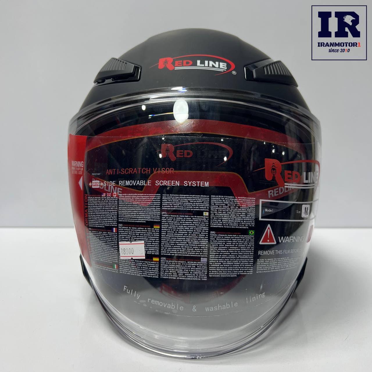 کلاه کاسکت بدون فک ردلاین Redline کد 965 مشکی مات — تصویر ۳