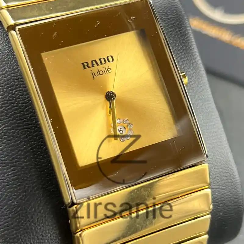 ساعت مچی رادو سرامیکی مستطیلی طلایی Rado Ceramici Rectangular Golden — تصویر ۱۲