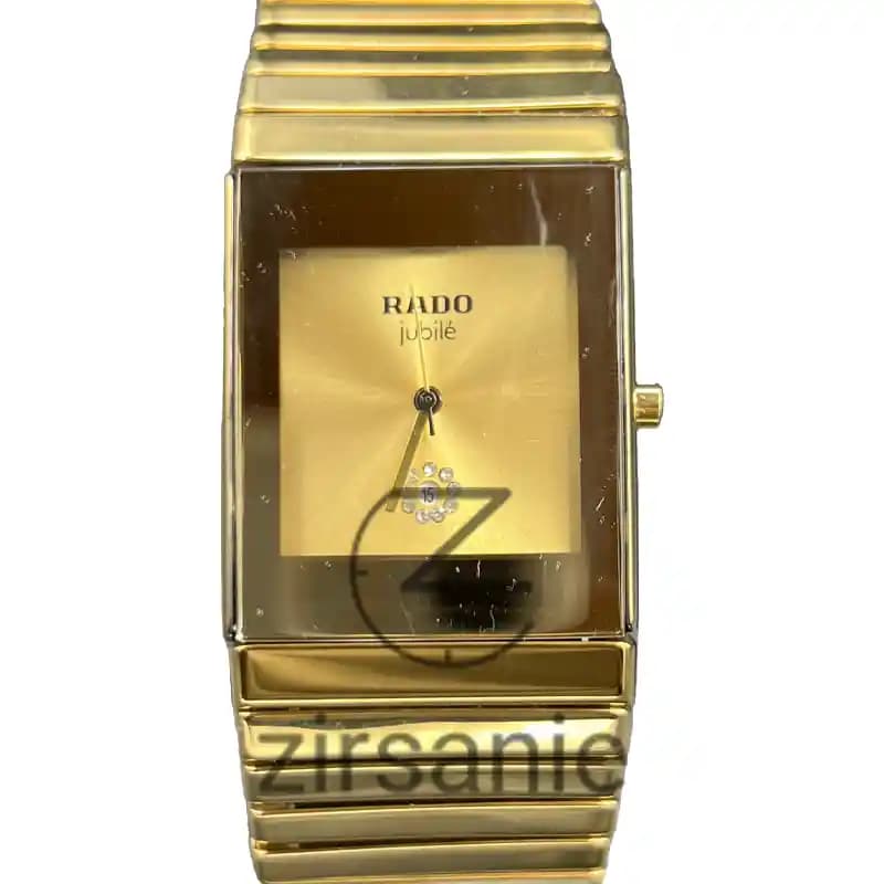 ساعت مچی رادو سرامیکی مستطیلی طلایی Rado Ceramici Rectangular Golden — تصویر ۹