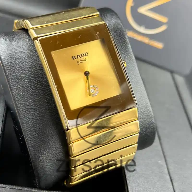 ساعت مچی رادو سرامیکی مستطیلی طلایی Rado Ceramici Rectangular Golden — تصویر ۱۱