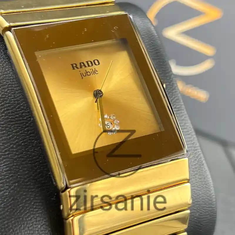 ساعت مچی رادو سرامیکی مستطیلی طلایی Rado Ceramici Rectangular Golden — تصویر ۵