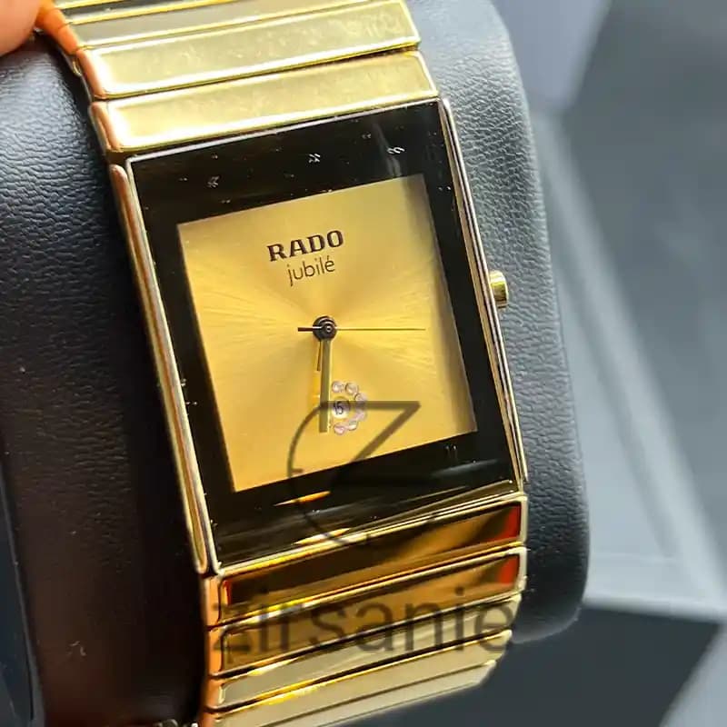 ساعت مچی رادو سرامیکی مستطیلی طلایی Rado Ceramici Rectangular Golden — تصویر ۶