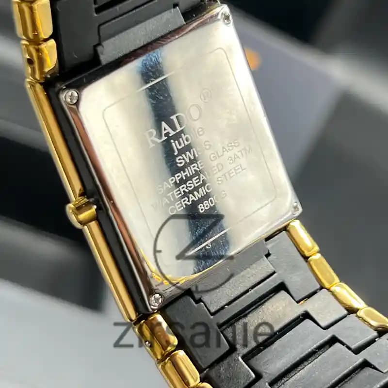 ساعت مچی رادو سرامیکی مستطیلی طلایی Rado Ceramici Rectangular Golden — تصویر ۸