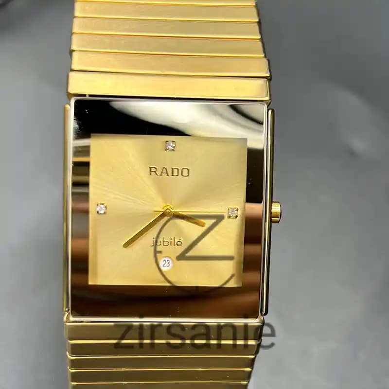 ساعت مچی مردانه رادو سرامیکی مستطیلی طلایی Rado Ceramici Rectangular Golden — تصویر ۱۰
