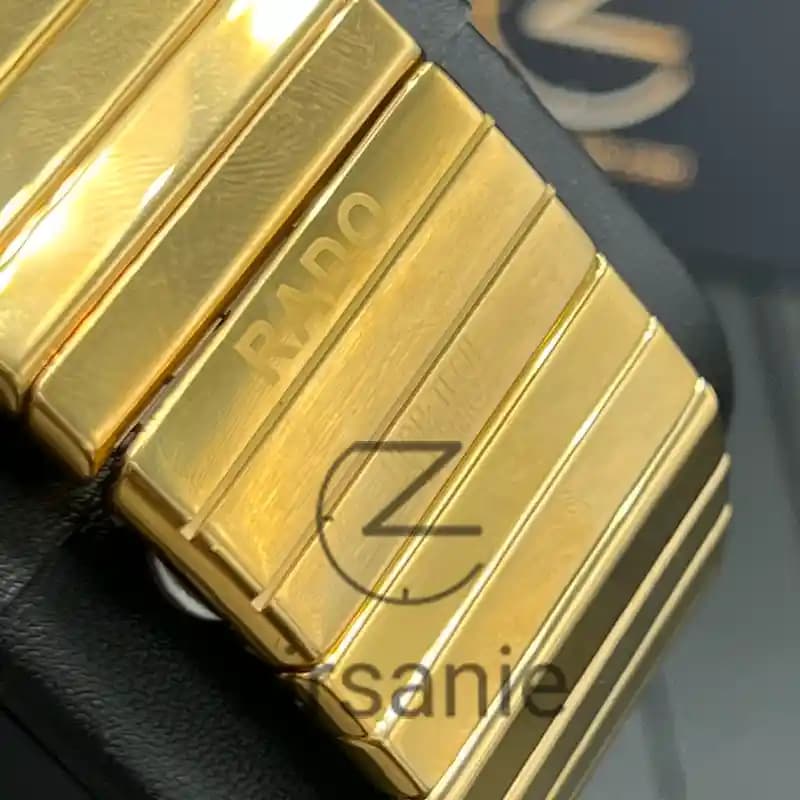 ساعت مچی مردانه رادو سرامیکی مستطیلی طلایی Rado Ceramici Rectangular Golden — تصویر ۶